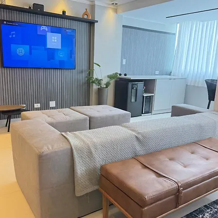 Apartamento Lindo com sacada vista mar! Pé na areia!!!-3